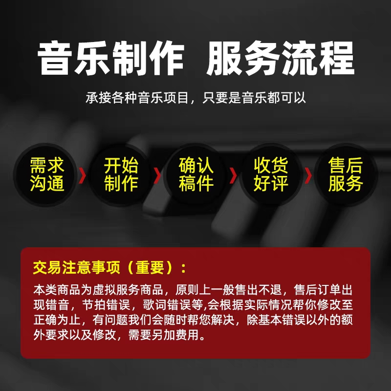 专业扒谱打谱制谱人声简谱钢琴五线谱吉他六线谱合唱谱子制作伴奏