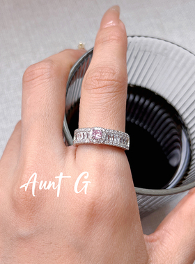 【清不退换】小众设计仿粉钻精致轻奢高级感戒指开口可调节满钻指