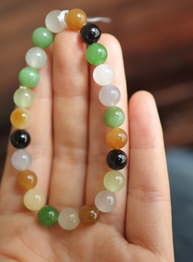 天然和田玉8mm圆珠手串百搭