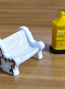 速发公园躺椅座椅子观凳子微景长苔藓园艺多肉饰景装造创意小摆件