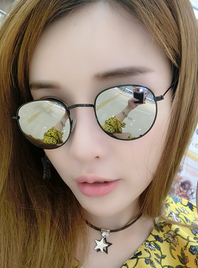 速发【男漏】太韩版性脸士太捡士潮个圆复古优雅潮