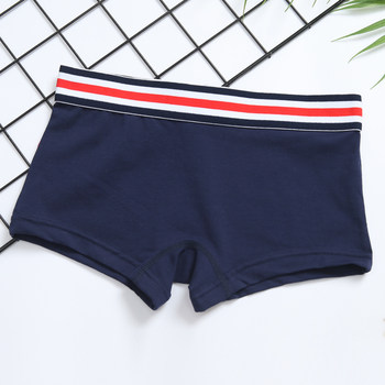 les pure cotton breathable handsome t unisex boxer briefs large size solid color personality fashionable mid-waist unisex boxer briefs