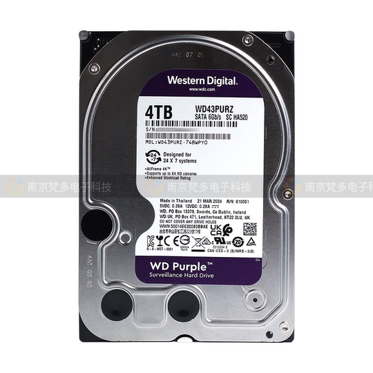 Western Digital Purple Disk Monitoring 4T Mechanical WD43PURZ