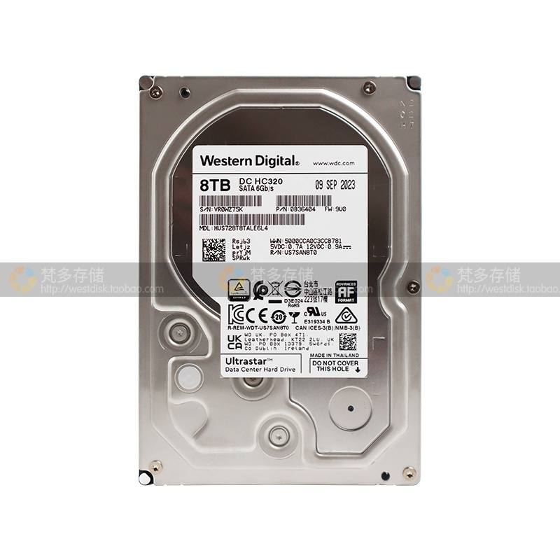 WD/西数 HUS728T8TALE6L4 8T企业级 NAS3.5寸 SATA机械硬盘 HC320-图0