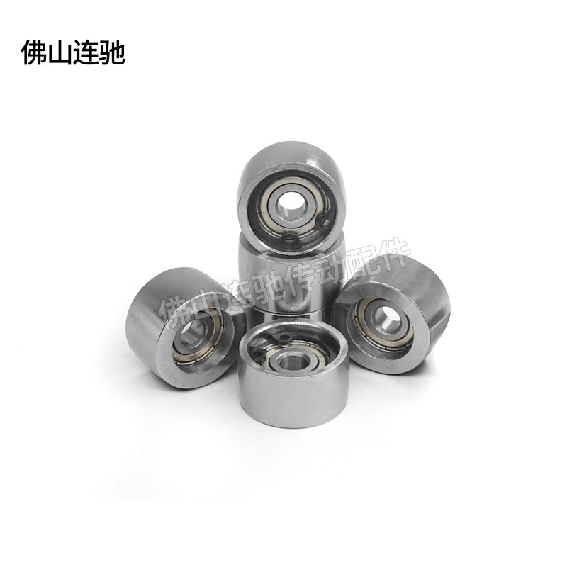 45号钢镀镍平皮带用惰轮中心轴承 HBGCM ENG22光轮宽度(T)11~32-图2