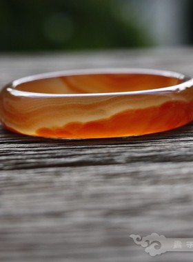 青禾淑坊天然玛瑙手镯朱砂