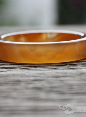 天然玛瑙环形手镯古典玉镯