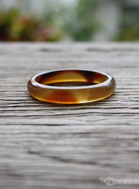 『青禾淑坊』天然玛瑙手镯 {秋事促西风} 精品瑕疵国风古典镯54MM