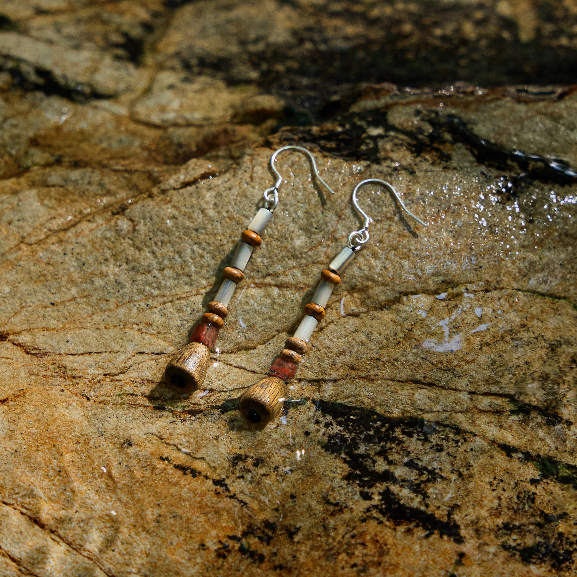 三坛星石【润物】财富/好运 沉香耳钉原创高级小众设计秋冬款耳坠,淘宝优惠券,粉丝福利购,淘宝优惠卷