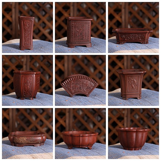 『铁画轩复古系列02』暖暖精选紫砂小花盆精品盆景绿植花卉中国风