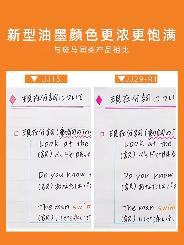 日本zebra斑马中性笔JJ29按动式中性笔学生用考试套装纯白杆速干顺滑0.5/0.4mm浓墨刷题小浓芯高颜值速干 - 图1