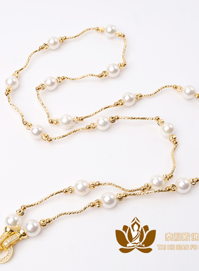 原创泰国佛牌珍珠蝴蝶螺纹吊坠