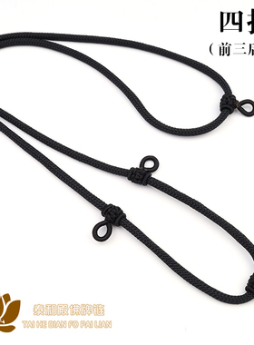 泰国佛牌绳无金属手工绳前后双挂