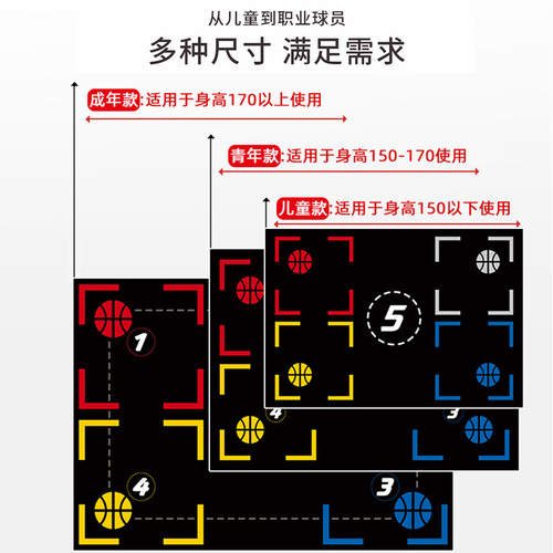 篮球脚步垫步伐控球运球儿童训练辅助运动器材家用室内装备培训班