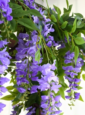 仿真紫藤花假花藤条吊顶花串藤蔓