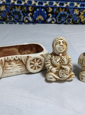 俄罗斯厨房用具俩公婆陶器调料盒