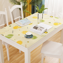 Nordic small frescoed table cloth free of washing and anti-oil and anti-scalding table tea pad rectangular soft plastic table cushion