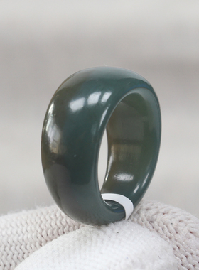 天然缅甸翡翠和田玉金丝玉戒圈