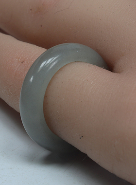 新疆和田玉戒指红糖色戒圈青花羊脂白碧玉绿男女玉石指环9号圈口