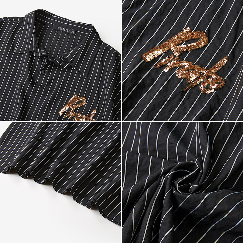 韦恩泽维尔加肥加大潮大码翻领衬衫 韦恩泽维尔衬衫