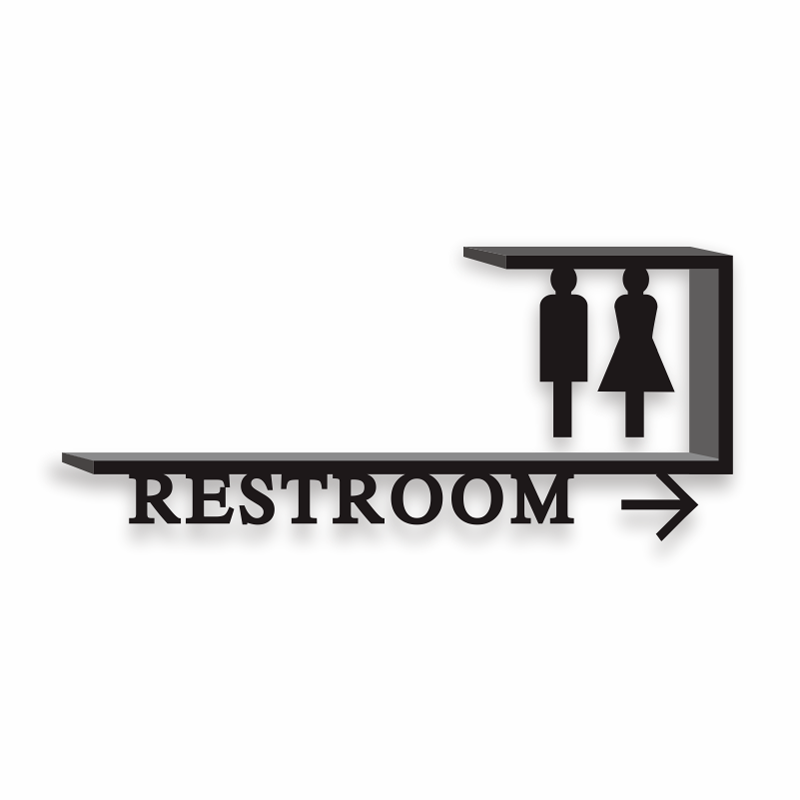 创意卫生间指示牌个性男女洗手间标识牌厕所标志墙面指引亚克力-图3