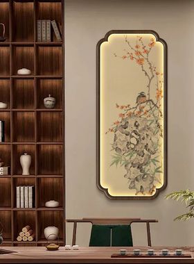 宋代美学海棠角玄关挂画氛围灯画