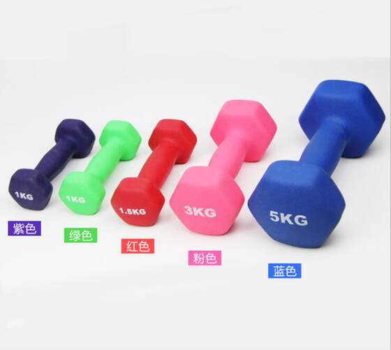 Dumbbells for women, a pair of dumbbells for home fitness, dipped in plastic