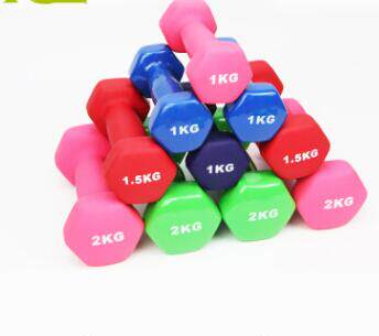 Dumbbells for women, a pair of dumbbells for home fitness, dipped in plastic
