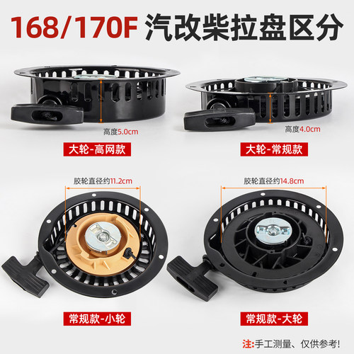 风冷柴油机配件大全178F微耕机拉盘抽水泵手拉盘186发电机启动器 - 图3