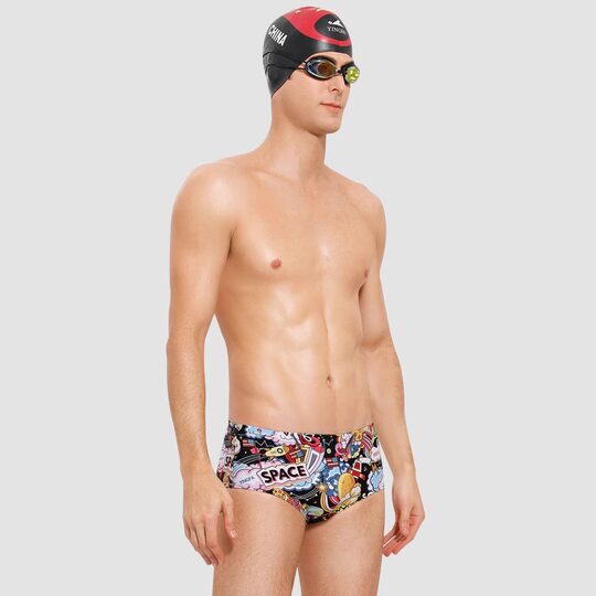 Yingfa triangle swim trunks small flat corner men's vertical stripes breathable