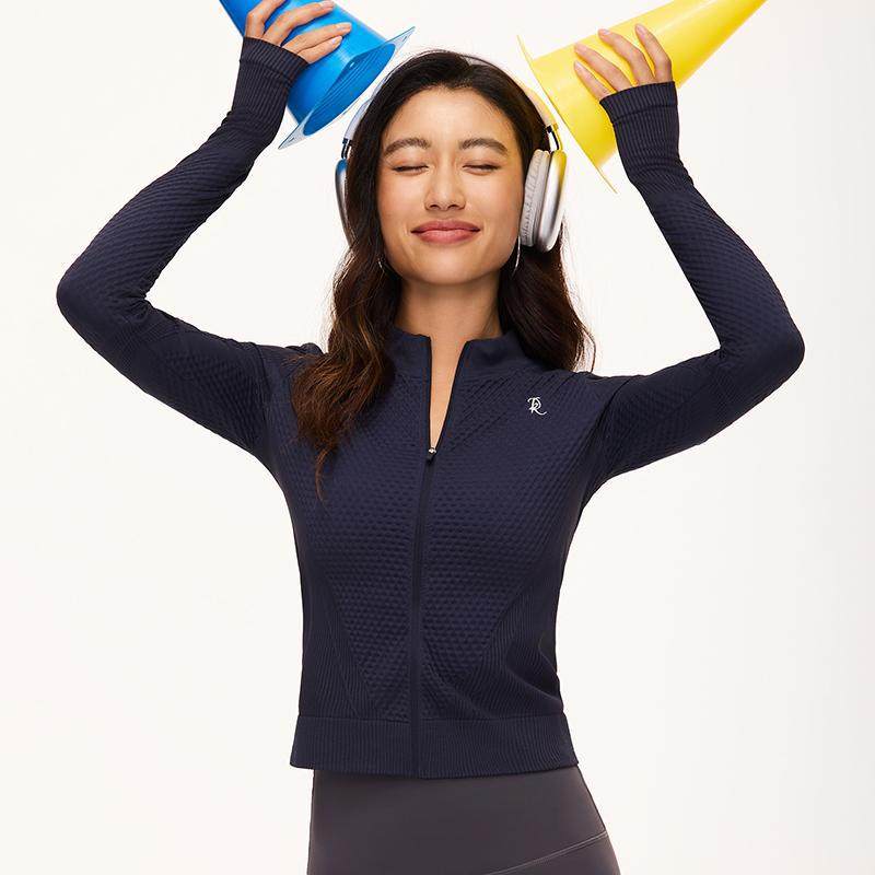 瑜伽服女士防风小立领拉链紧身开衫外套户外骑行运动健身外套女款,淘宝优惠券,粉丝福利购,淘宝优惠卷