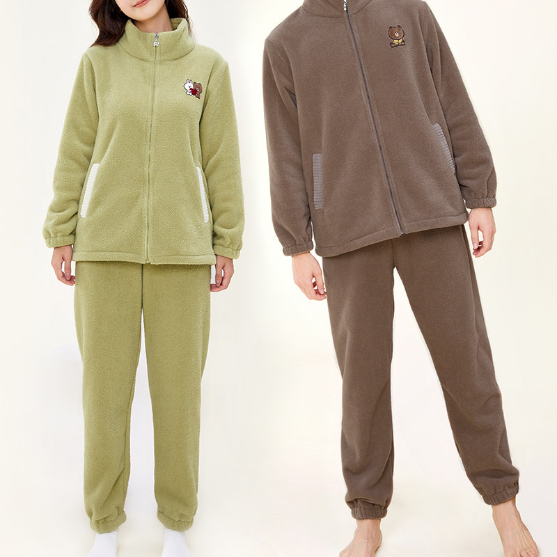 芬腾情侣睡衣珊瑚绒秋冬季女士套装加绒加厚法兰绒男款大码家居服,淘宝优惠券,粉丝福利购,淘宝优惠卷