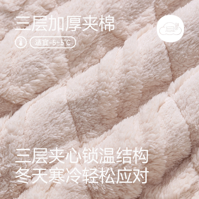 芬腾情侣睡衣冬季珊瑚绒夹棉袄三层加厚套装保暖抗静电男女家居服,淘宝优惠券,粉丝福利购,淘宝优惠卷