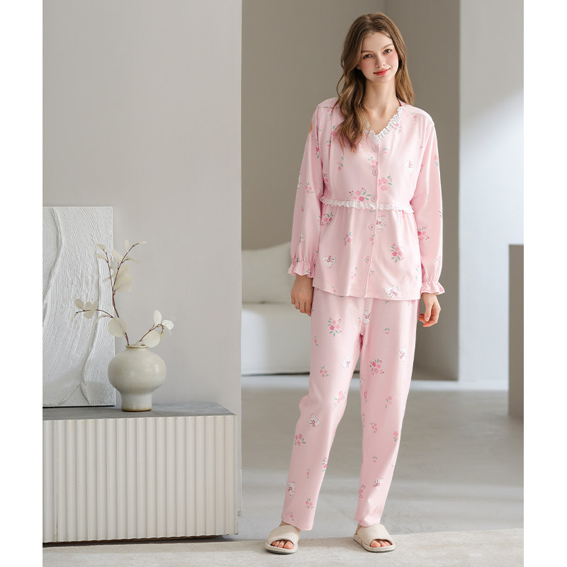 芬腾月子服纯棉春秋季孕妇睡衣女产后喂奶怀孕期产妇哺乳全棉套装,淘宝优惠券,粉丝福利购,淘宝优惠卷