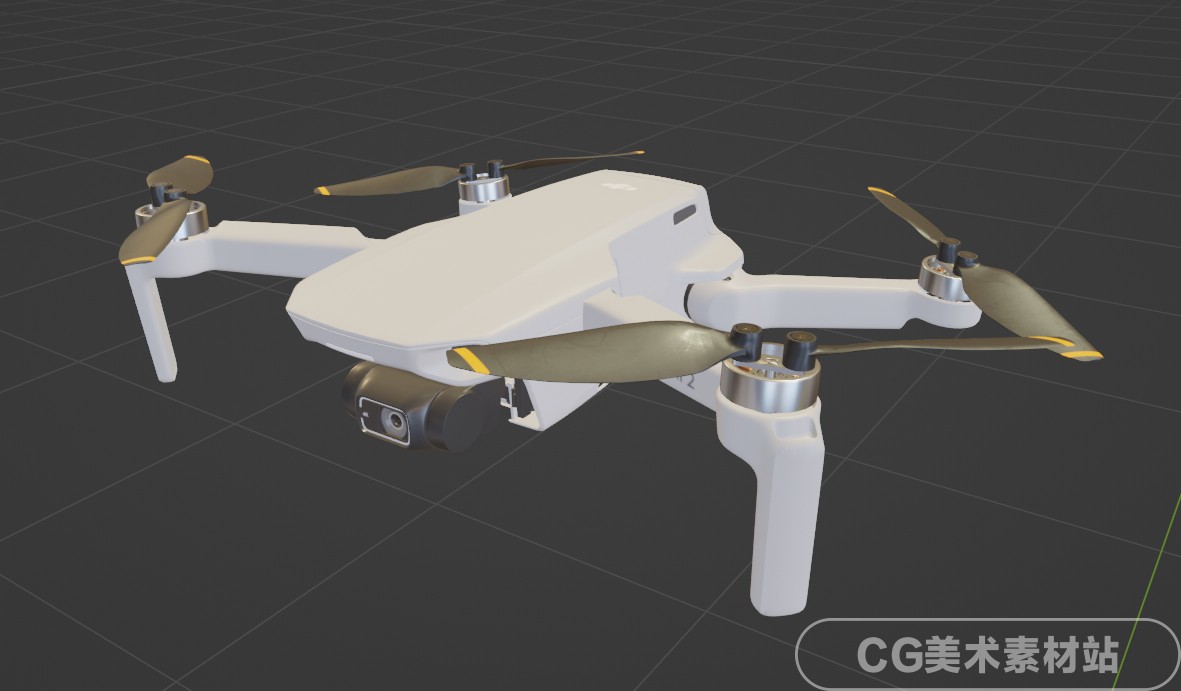 Blender FBX dji mini2 大疆无人机3D模型素材 - 图3