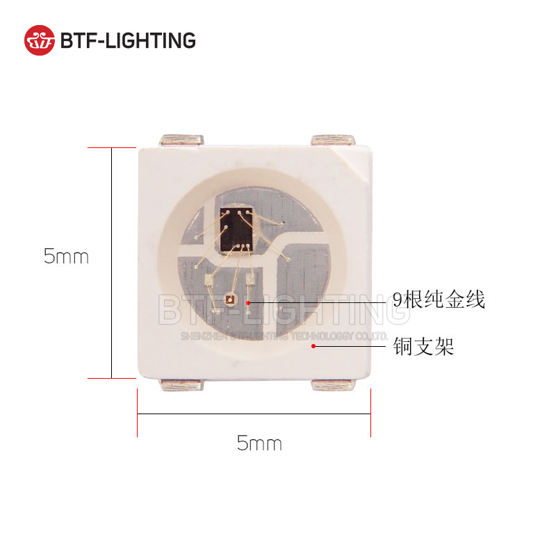 WS2812B全彩LED灯条金线5V可编程5050RGB内置IC灯珠幻彩贴片灯带 - 图1