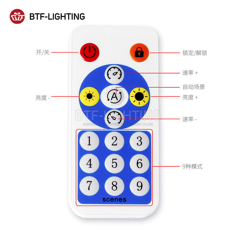 SP601E控制器LED全彩WS2812B背景氛围灯双输出遥控可手机蓝牙APP - 图2