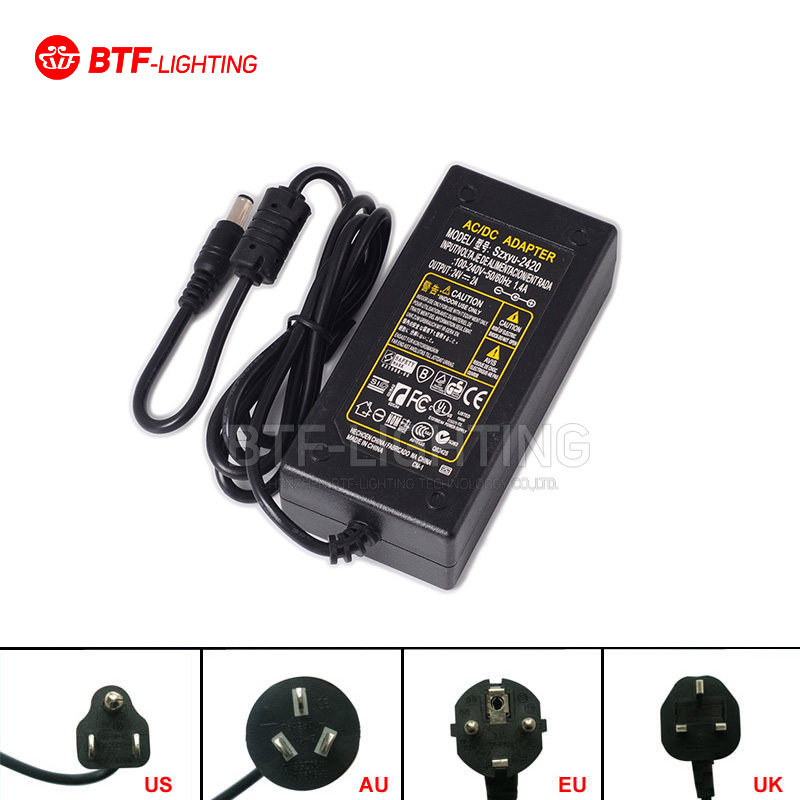 LED绝缘适配器功率24W 48W 72W 96W 120W火牛带插头胶壳DC24V电源 - 图1