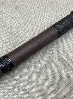 中国风苗刀唐横刀塑钢橡胶刀带鞘雁翎刀树脂双手刀仿真刀 未开刃