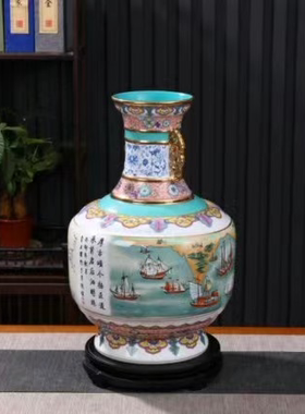 丝路风情瓷王双尊李文跃创作礼品瓷