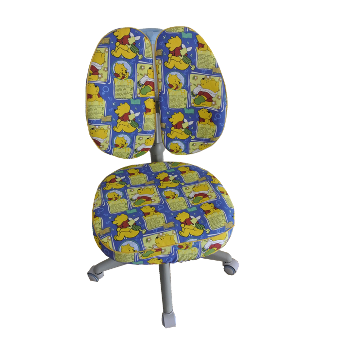 简约家用椅套弹力印花儿童学习套罩卡通纯色全棉定制双靠背椅套 - 图3