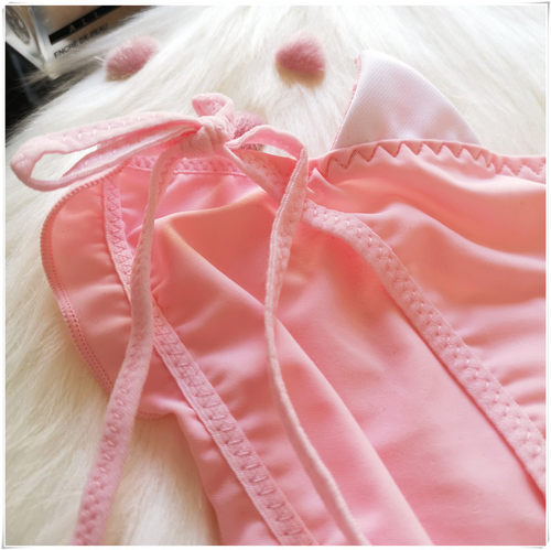 日系软妹新款牛奶丝内裤猫大耳朵可爱内裤天使魔鬼81216女三角裤 - 图2