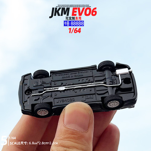 JKM1/64六代EVO合金属汽车模型迷你仿真儿童玩具礼物摆件收藏-图2