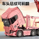 Double decker flatbed transport truck alloy toys