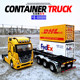 Hengteng Alloy 124 Mercedes-Benz Double Holder Container Truck Model