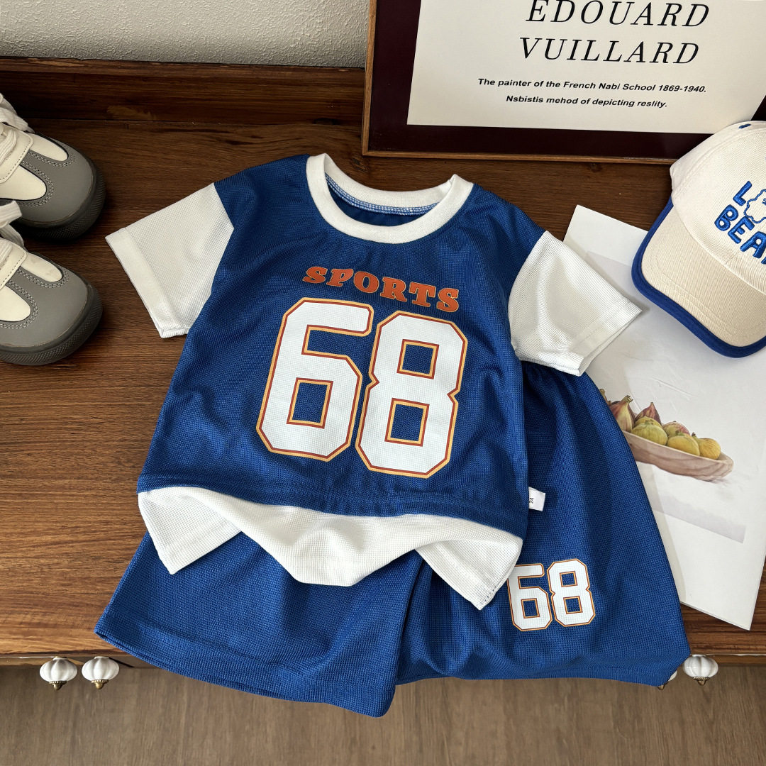 儿童夏季短袖短裤套装男童休闲T恤薄款运动服女宝宝宽松球衣速干,淘宝优惠券,粉丝福利购,淘宝优惠卷