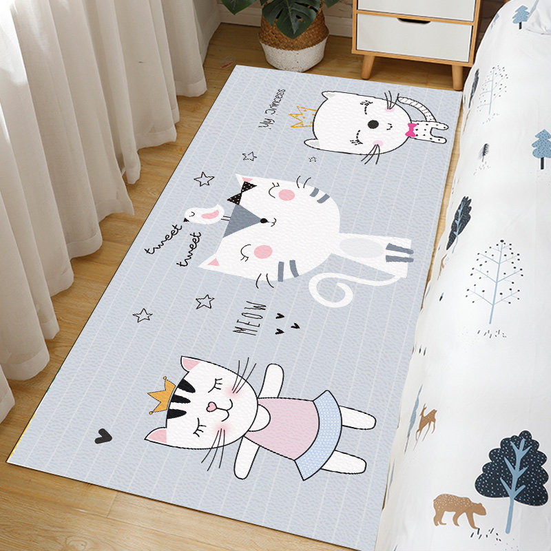 儿童房地垫卡通卧室少女满铺房间茶几床边地毯客厅家用宝宝爬行垫,淘宝优惠券,粉丝福利购,淘宝优惠卷