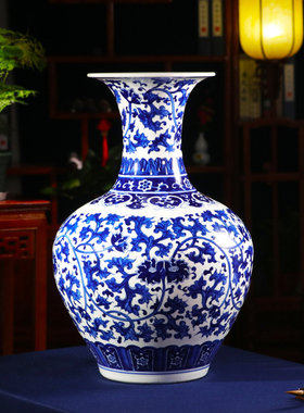 景德镇陶瓷器摆件客厅大花瓶仿古