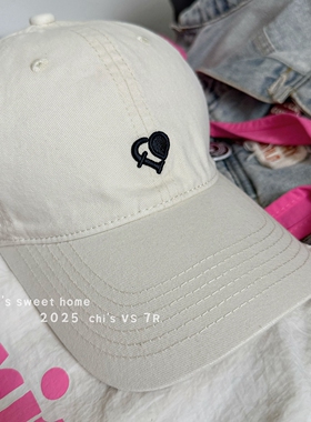 韩系百搭刺绣爱心棒球帽