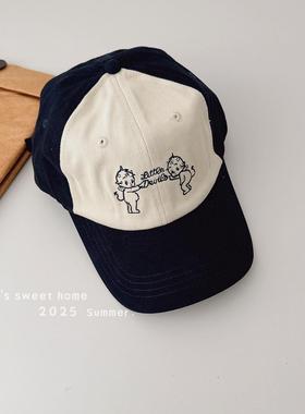 美式复古水洗鸭舌帽男女同款